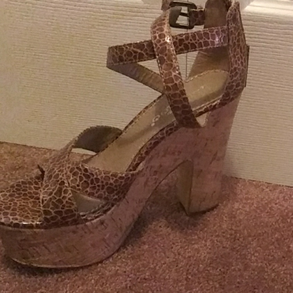 Strappy platform shoes